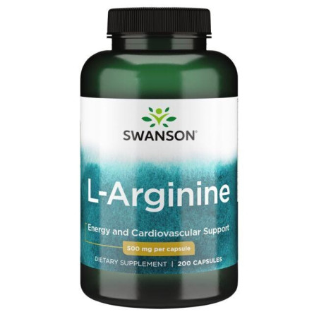 SWANSON L-Arginine 500 mg (200 kaps.)