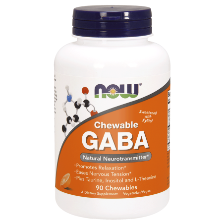 NOW FOODS Chewable GABA - do ssania (90 tabl.)