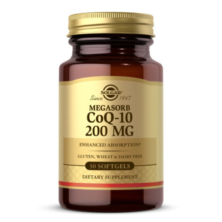 SOLGAR Megasorb CoQ-10 200 mg - Koenzym Q10 - Kaneka 200 mg (30 kaps.)