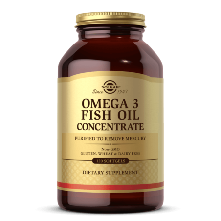 SOLGAR Omega 3 - Fish Oil Concentrate (120 kaps.)
