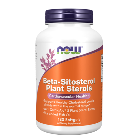 NOW FOODS Beta-Sitosterol Plant Sterols - Sterole roślinne (180 kaps.)