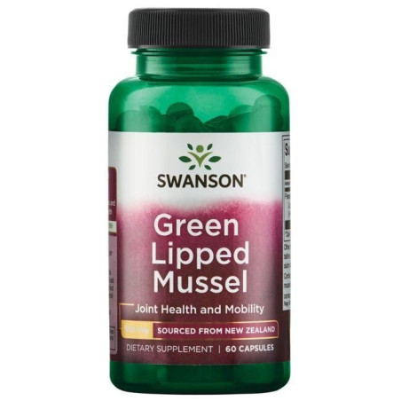 SWANSON Green Lipped Mussel - Małża zielona - Omułek zielonowargowy 500 mg (60 kaps.)