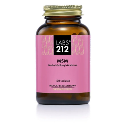 LABS212 Siarka MSM - Metylosulfonylometan 500 mg (120 tabl.)