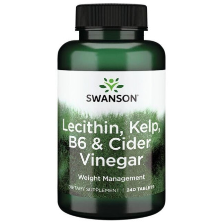 SWANSON Lecithin, Kelp, B6 & Cider Vinegar (240 tabl.)