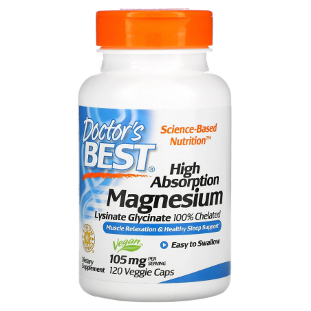 DOCTOR'S BEST High Absorption Magnesium - Magnez (120 kaps.)