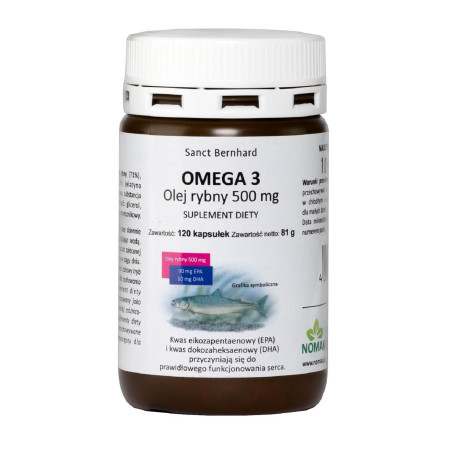 KRAUTERHAUS SANCT BERNHARD OMEGA 3 Olej rybny 500 mg (120 kaps.)