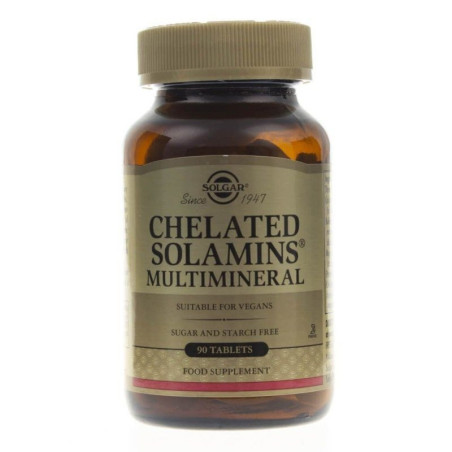 SOLGAR Chelated Solamins Multimineral - Sole Mineralne Chelaty (90 tabl.)