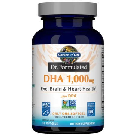 GARDEN OF LIFE Dr. Formulated DHA 1000 mg - Eye, Brain& Heart Health (30 kaps.)