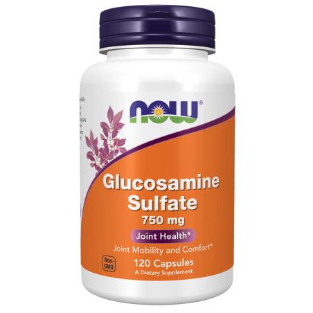 NOW FOODS Glucosamine Sulfate - Siarczan Glukozaminy 750 mg (120 kaps.)