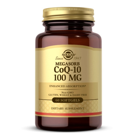 SOLGAR Megasorb CoQ-10 100 mg - Koenzym Q10 - Kaneka 100 mg (60 kaps.)