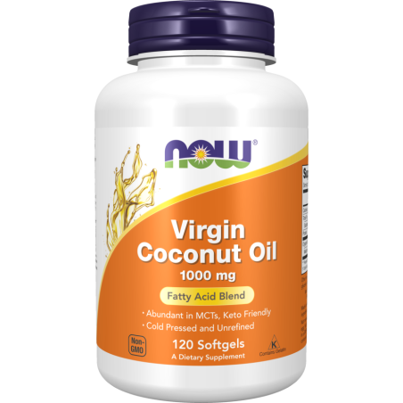 NOW FOODS Virgin Coconut Oil - Olej kokosowy 1000 mg (120 kaps.)