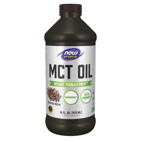 NOW FOODS MCT Oil - Olej MCT - smak Chocolate mocha (473 ml)